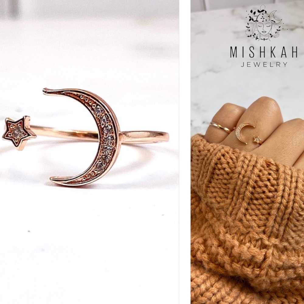 Just In 🌙⭐️Adjustable  CZ Rose Gold Ring